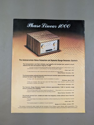 Phase Linear 1000 Autocorrelator Noise Reduction & More Brochure D-1288