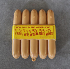 Rare Vintage 1988 Oscar Mayer Wiener 5-Pack Hot Dog Harmonica Whistle