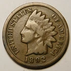 1892 Indian Head Cent Penny VG-F  "Actual Coin Pictured- Not Cleaned"