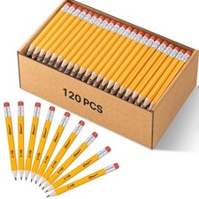ZWlOT Golf Pencils with Eraser, 2 HB Half,4" Mini,Pre-Sharpened,120/200/320 ...