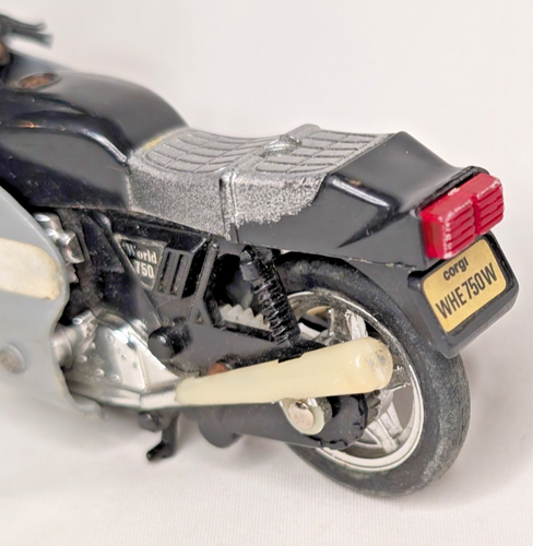 CORGI Wheelie Bike Cafe Racer Silver Faring Friction Action loose - Afbeelding 3 van 7