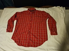 Route 66 Size Large Red Plaid Shirt Long Sleeve Button Down