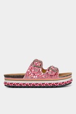 Joe Browns Women's Beaded Slip-On Sandals with Double Strap Design