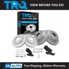 TRQ Front & Rear Metallic Disc Brake Pads & G-Coated Rotor Kit for GM Truck New