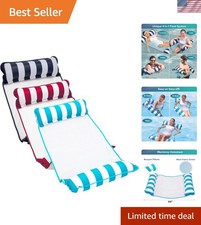 Luxurious Aqua 4-in-1 Pool Hammock - Versatile Inflatable Float - Family Pack