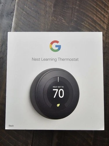 Google Nest A0013 3rd Gen Black Learning Thermostat A0013 Black 
