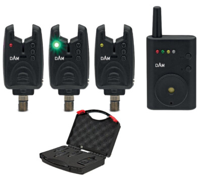 DAM Nano Wireless Bite Alarm 3+1 Set Funk Bissanzeiger Set 100m
