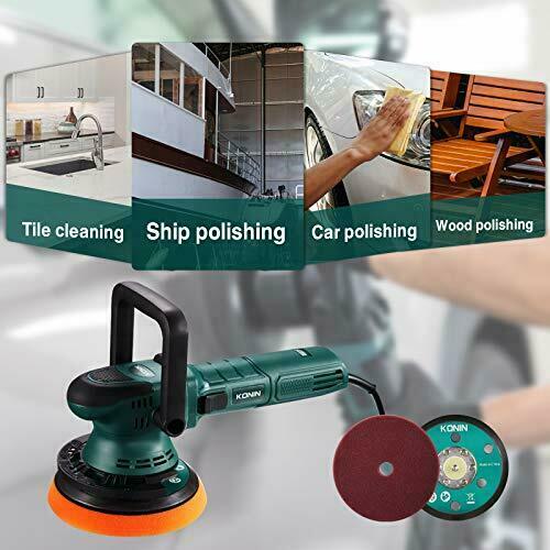 Polisher, 6 Inch/5 Inch Dual Action Random Orbital Car Buffer Polisher with