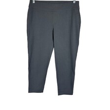 Susan Graver Petite Premium Stretch Slim Leg Pull-On Pants Dark Pewter PS Size