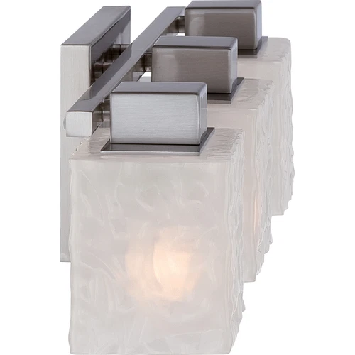 Quoizel MLD8603BN Melody 3 Light Bath Vanity Fixture, Silver - Picture 4 of 5
