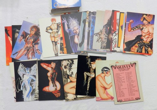 3 KOMPLETTE RISKANTE SAMMLER 90 KARTEN SETS: Olivia, Frazetta, Sorayama + EXTRAS