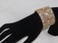 thumbnail 5 - 12 Row Gold rhinestone diamond crystals stretch Cuff Bridal Bracelet 2841