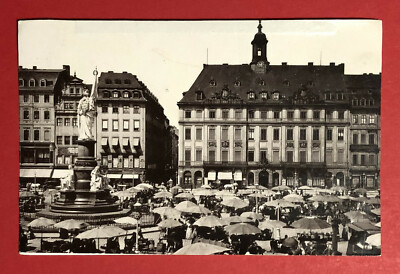 altes Foto DRESDEN um 1925 Altmarkt am Markttage mit Germania Denkmal  ( 65793
