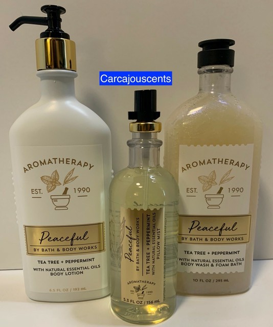 Bath Body Works Aromatherapy Peaceful Tea Tree Peppermint Body Wash