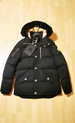 Original Moose Knuckles 3Q Jacke Daunenjacke Gr. M - Schwarz Gold - Moncler