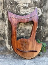 18 Strings Lyre Harp Rosewood Celtic Style Instrument With Fre Bag Strings  Key