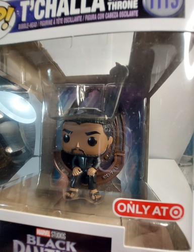 T'CHALLA Black Panther Funko Marvel 1113 on Throne DELUXE Target Exc **Box Issue - Picture 2 of 13