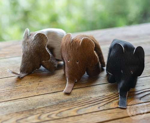 Decorative Handmade Mini Elephant Doll - Assorted Tones - Picture 8 of 8