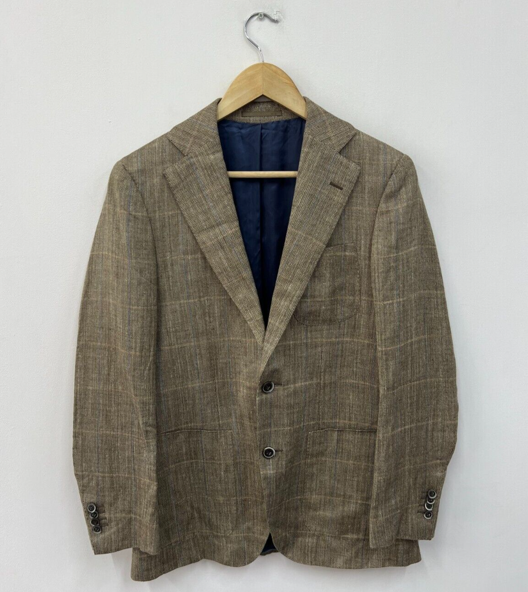 Suitsupply Hudson Wool Silk Linen Blazer Jacket Sport Coat IT 44