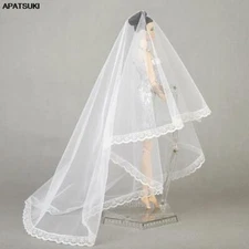 Handmade Long Veil Bridal Wedding Veils For 11.5" 1/6 BJD Dolls Accessories Toys