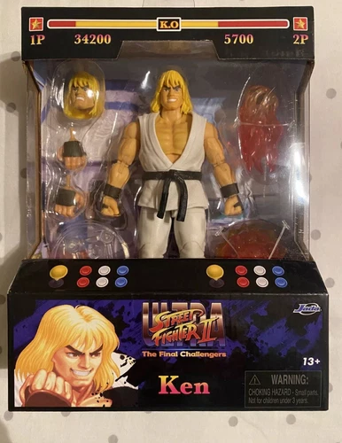 Jada Toys Ultra Street Fighter 2 KEN White Player 2 Exclusive UK New In Box 