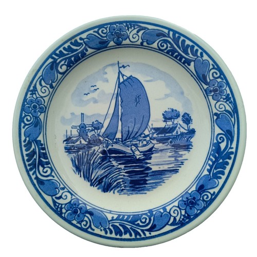 VTG Delfts Holland 907 Cup Teacup Shot Hand-painted Ceramic Blue