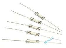 5 EACH LF LITTELFUSE T6.3AH250V CERAMIC AXIAL FUSES 250V T6.3AH 6.3A SLOW BLOW