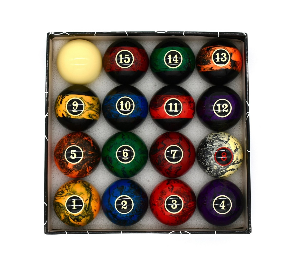 spielen Paket Folgen billardkugeln klein satt Schlag Phantasie