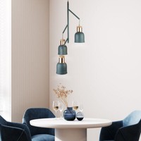 Pendel Grau Matt Decken Leuchte GäSte Zimmer Beleuchtung HäNge Lampe Kupfer