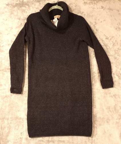 Philosophy Black Tunic Length Turtle Neck Sweater Women's Size M Long Sleeve