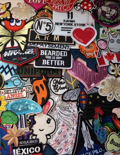 10 MIXED IRON on and SEW on patches. Huge patch lot ships USA free! Appliques - Picture 4 of 12