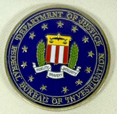 FBI Department of Justice Colorado Springs CO Resident Agency Challenge Coin