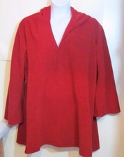Original Antthony misses plus 2X red fleece hooded sweater warm soft j413