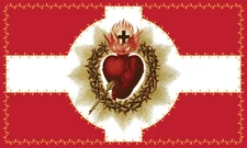 3 x 5FT Most Sacred Heart of Jesus Monthly June Flag Trad Flags Roman Catholic