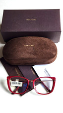 Brand New TOM FORD Blue Block Shiny Fuchsia with Gold Women's Eyeglass Frames 