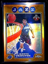 2008-09 Topps Chrome Gold Refractor Rookie #202 Kosta Koufos No 36 of 50