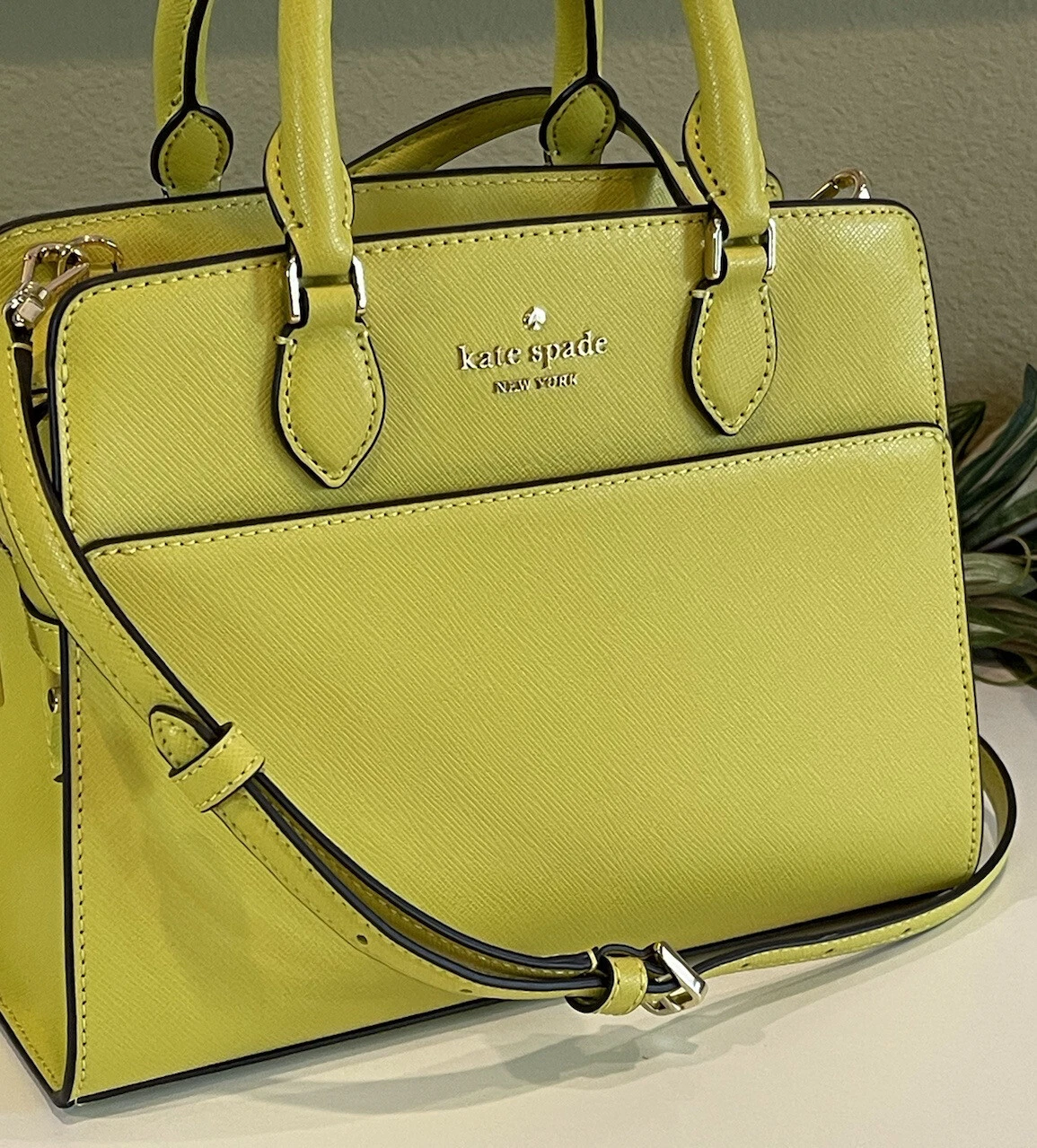 BORSA A TRACOLLA KATE SPADE MADISON MINI PICCOLA TRACOLLA TRACOLLA PELLE GIALLO LIME
