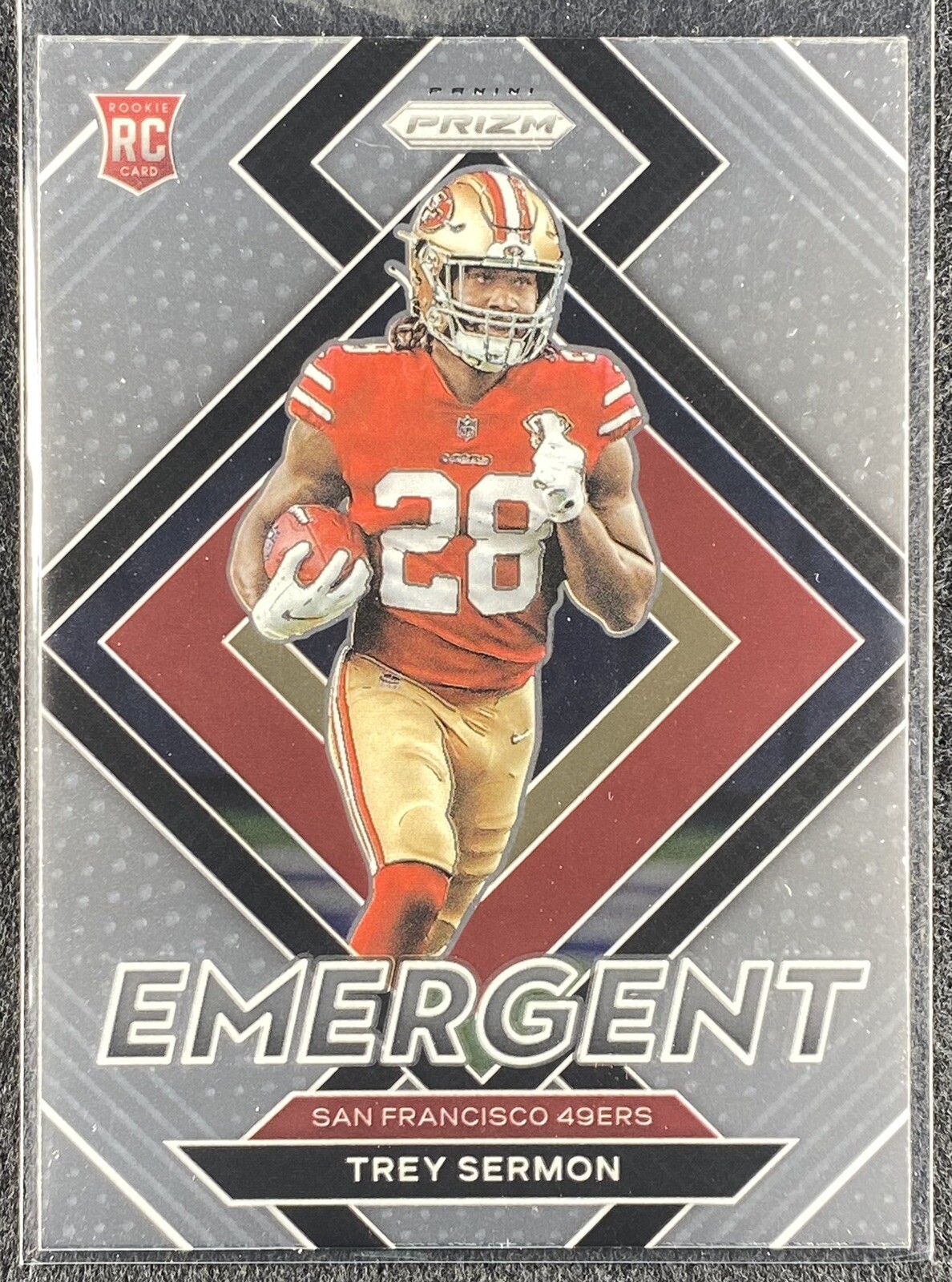 2021 Panini Prizm Trey Sermon Emergent Rookie Card Insert #E-19 - 49ers RC