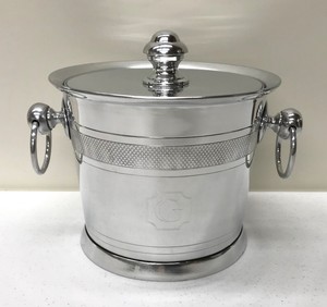 New Pottery Barn Speakeasy Lidded Ice Bucket Barware Monogrammed