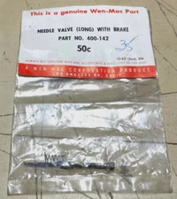NOS Wen-Mac Needle Valve Long w/ Brake Part No. 400-142