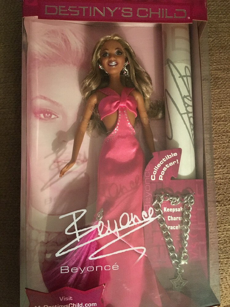 Destiny's Child Beyoncé Knowles Barbie Fashion Doll Pink Gown Bracelet  Poster