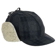 Stormy Kromer Snowdrift Cap, Insulated Wool Winter Hat with Ear Flaps SHADOW NEW