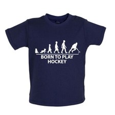 Born To Play Hockey - Baby T-Shirt / Babygrow - Field Player Team Sport Stick