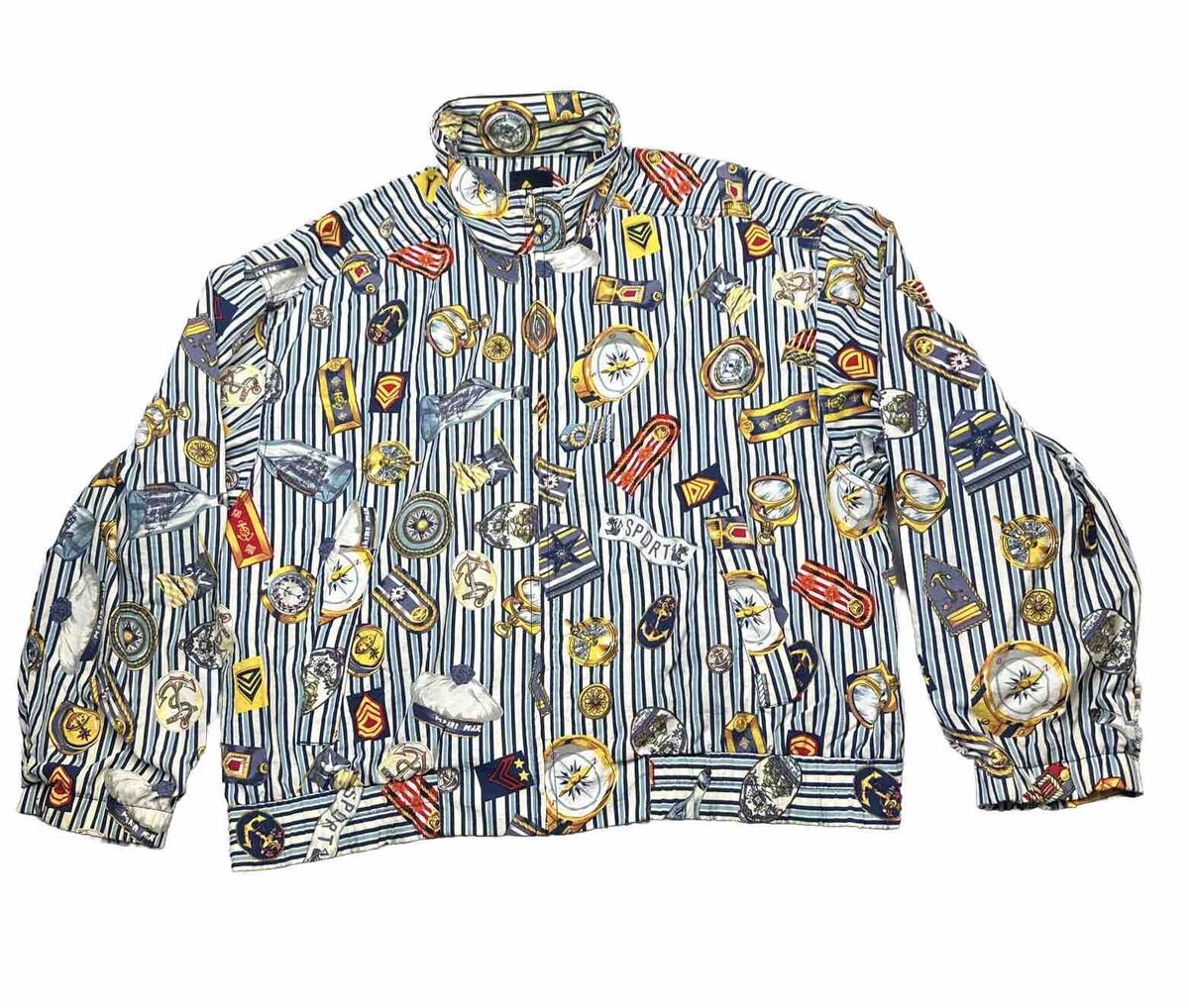 Vintage Liz Sport Windbreaker Jacket Adults L Nautical Vintage Liz Sport Windbreaker Jacket Adults L Nautical