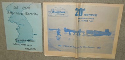 1962 USN PACFLT Amphibian Newspaper & 1963 US ROK Amphibious Exercise Booklet