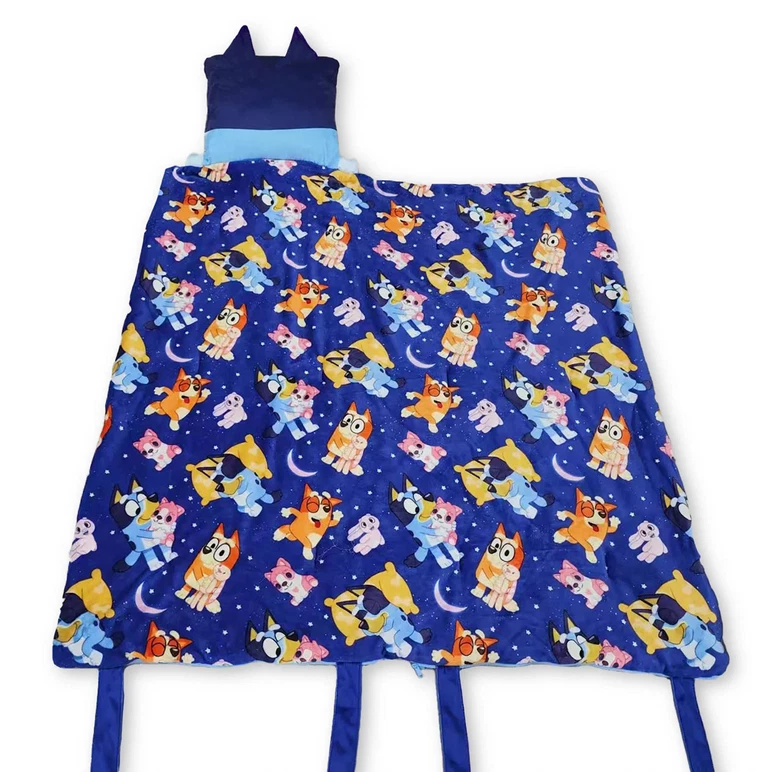 Bolso de dormir azul “Sweet Dreamland” con almohada Foto 4 de 4