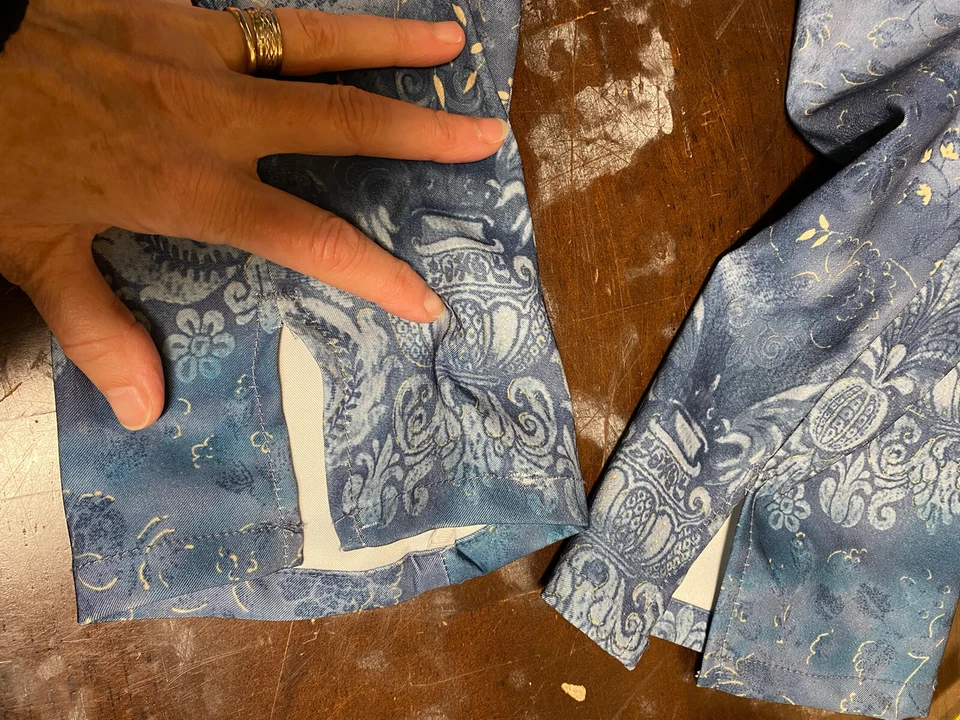 Womens sz 5 Cool Blue Slacks Stretch Low Rise Casual Party Travel Soft-27” Waist - Image 4 of 4