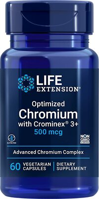 Life Extension Optimized Chromium with Crominex 3+ 500 mcg Healthy Metabolism 60