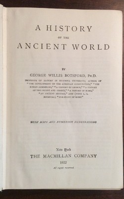 A History of the Ancient World — 1922