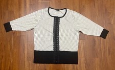 NWOT! Larry Levine Black Cardigan Women Size ...